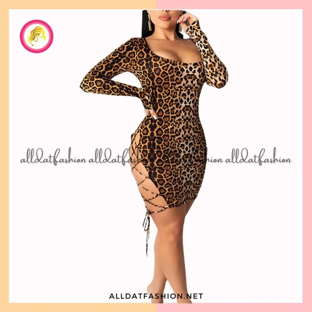 Bodycon Drawstring Mini Party Dress - Picture 1 of 2